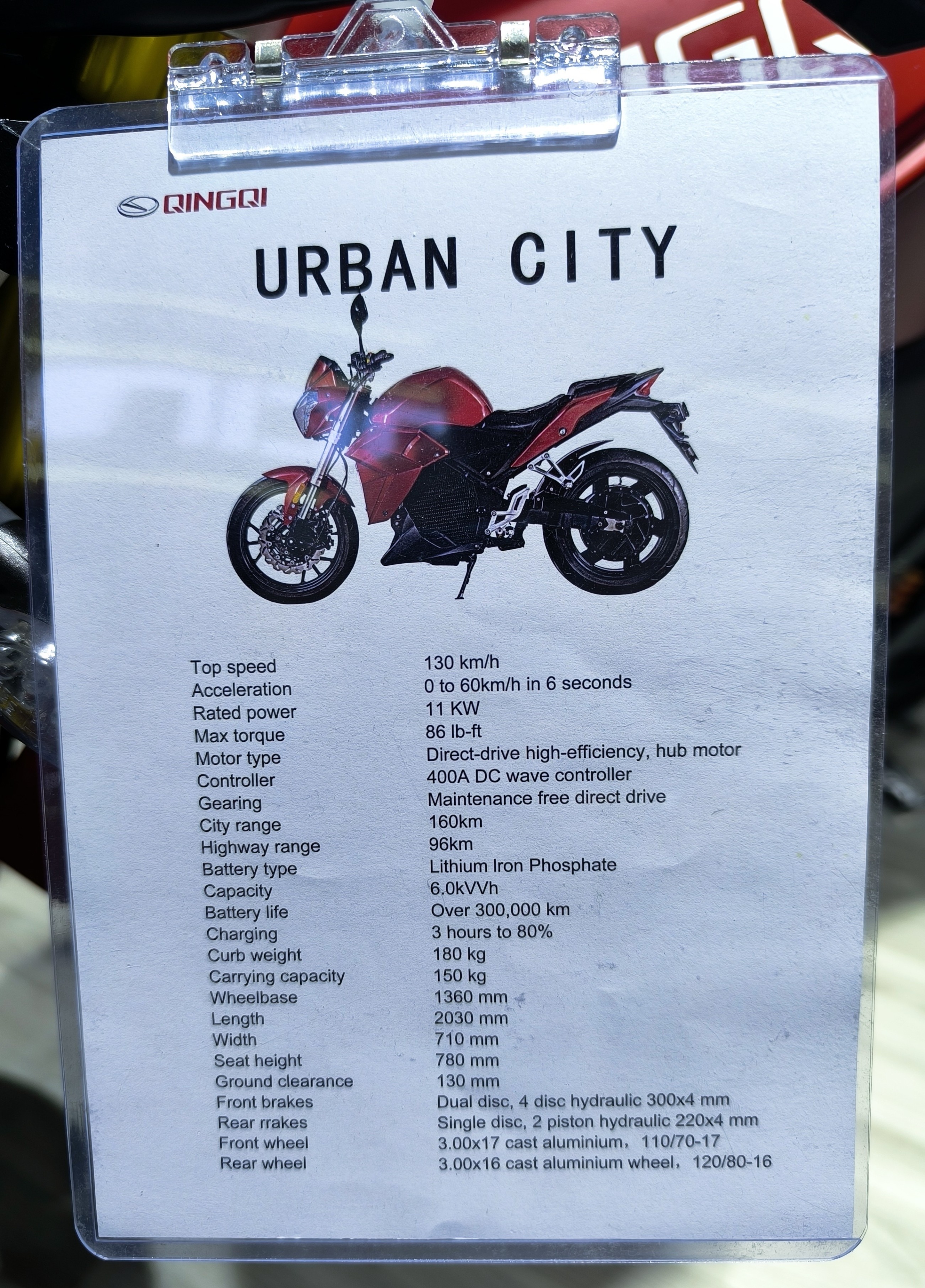 Jinan Qingqi Urban City Motorcycle